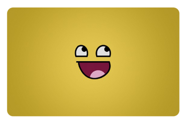 Awesome Face pas sticker, gele meme face