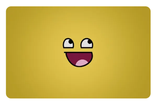 Awesome Face pas sticker, gele meme face