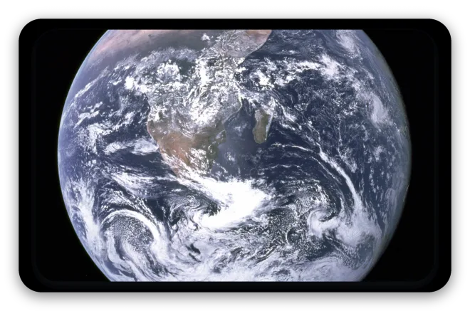 Blue Marble, de aarde vanuit de ruimte, als pas sticker