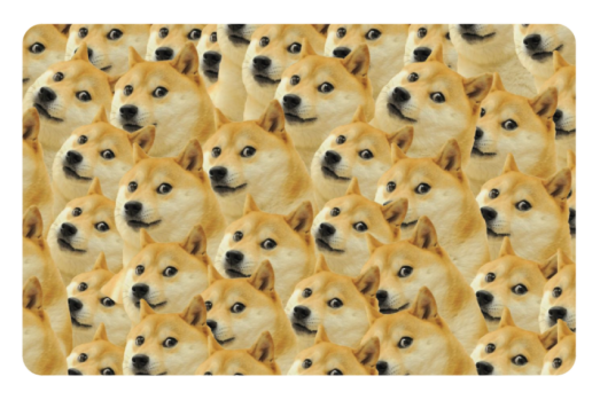 Pas sticker met Doge meme voor bankpas of OV-chipkaart