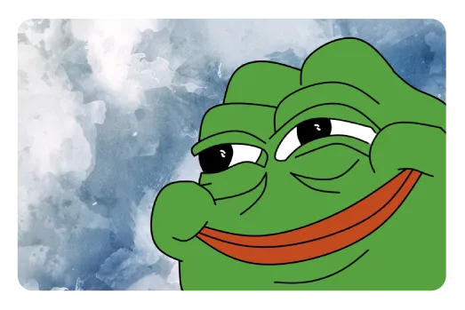 Happy Pepe pas sticker, vrolijke meme