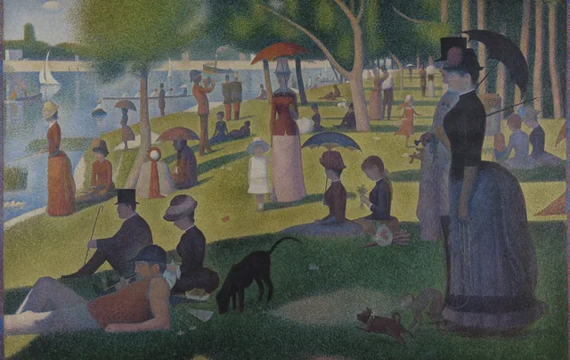 Een zondag op La Grande Jatte - pinpas sticker