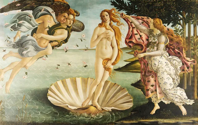 De geboorte van Venus - pinpas sticker