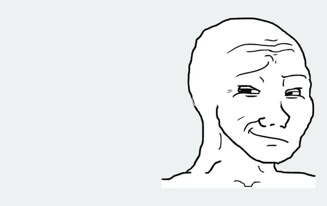 Smug Wojak - pinpas sticker