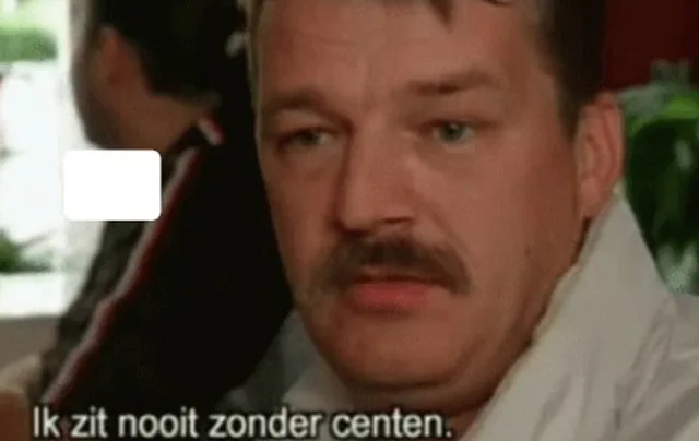 Nooit Zonder Centen - pinpas sticker