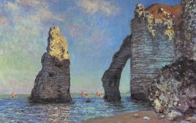 De klif bij Etretat - pinpas sticker