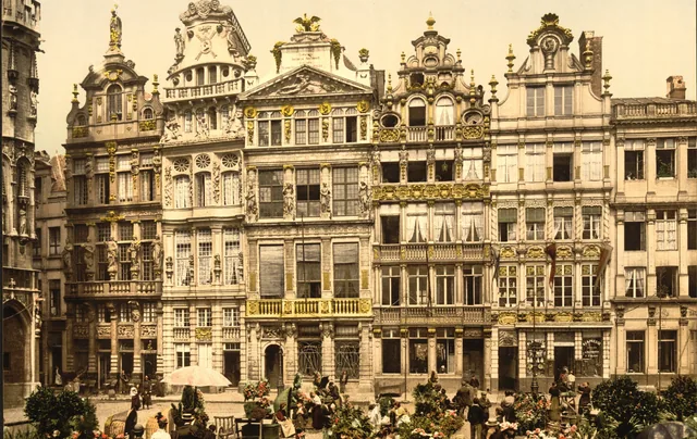 Brussel rond 1900 - pinpas sticker