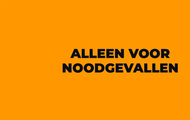Alleen voor noodgevallen - pinpas sticker