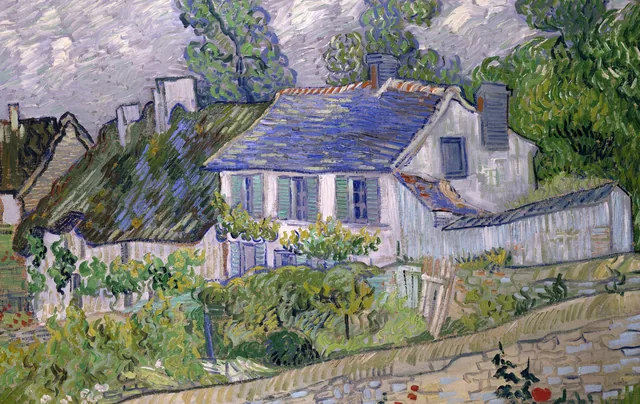 Huizen in Auvers - pinpas sticker