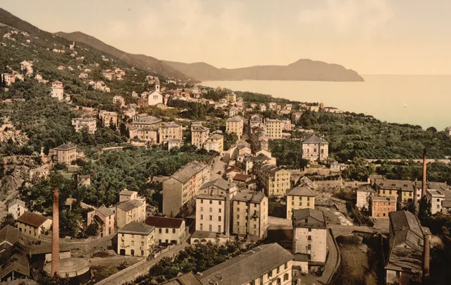 Pas sticker Genua rond 1900