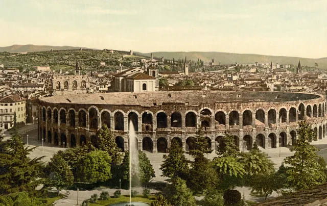 Verona rond 1900 - pinpas sticker