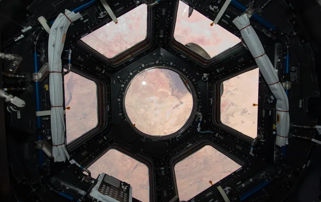 Uitzicht uit de Cupola - pinpas sticker