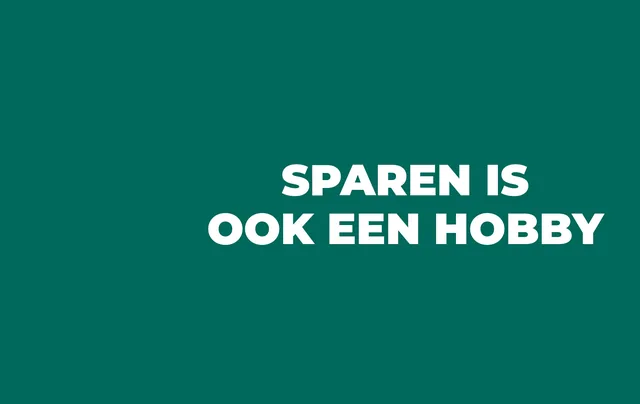 Pas sticker Sparen is ook een hobby