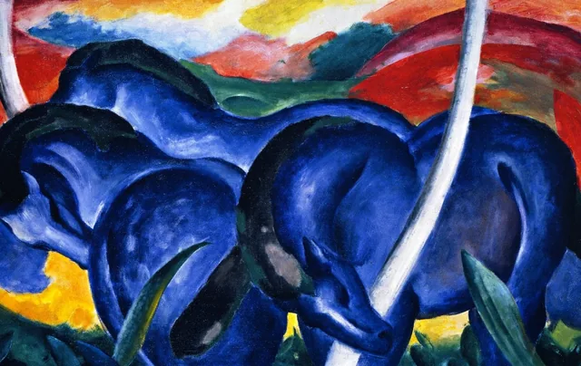 De grote blauwe paarden