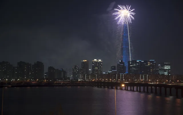 Vuurwerk boven Seoul