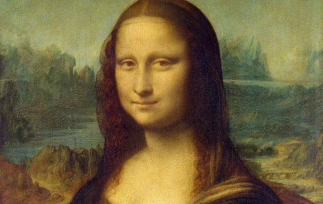 Pas sticker Mona Lisa (detail)